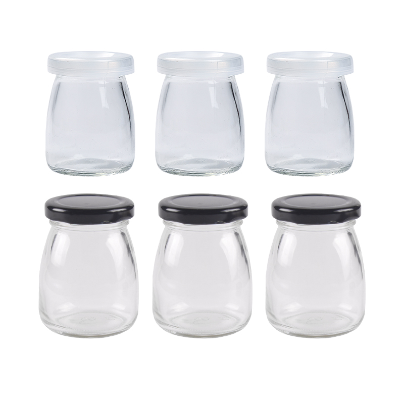 4oz 100ml pudding dessert jam glass jar with metal lid or plastic lid