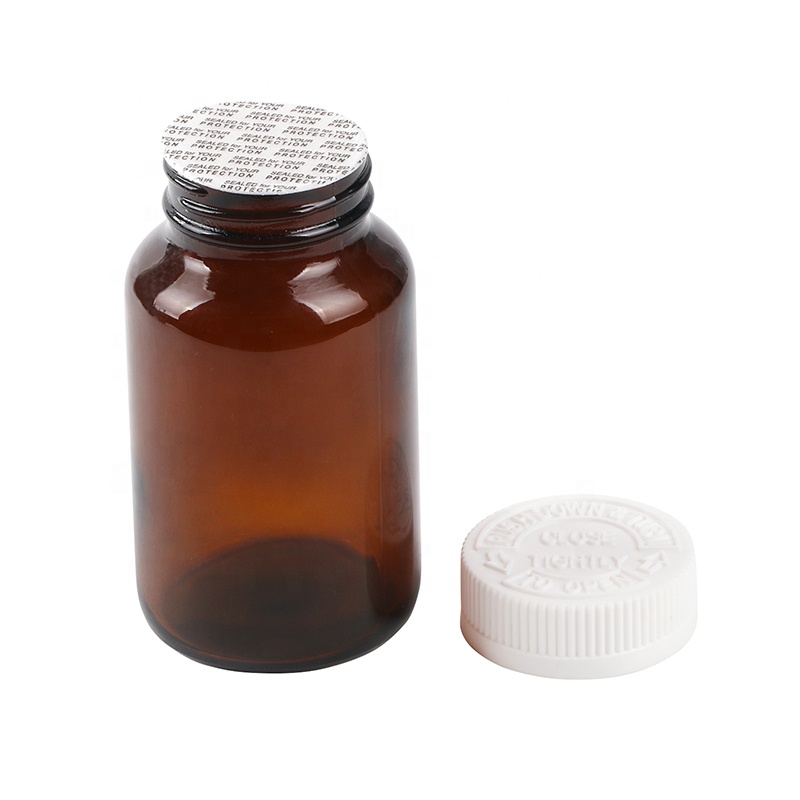 4oz 120cc empty brown glass medicine bottles containers pill capsule bottles
