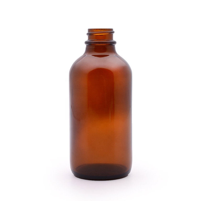 4oz 120ml Amber Boston Round Glass Dropper Bottle