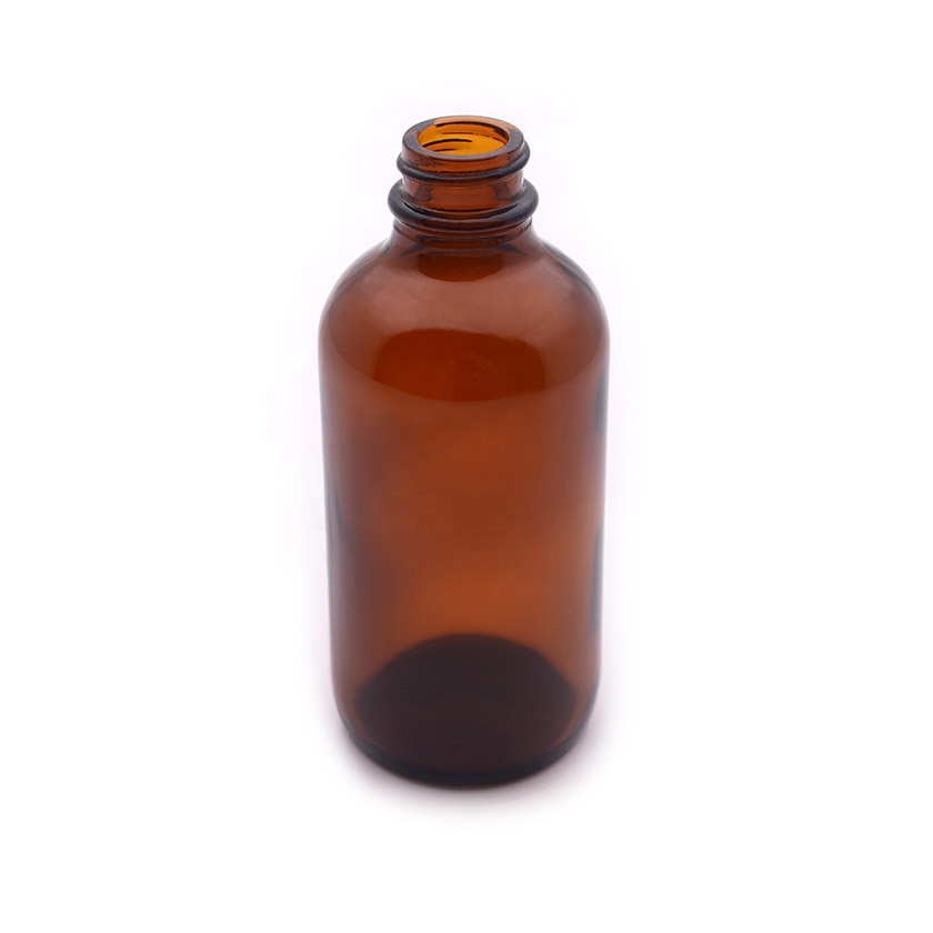 4oz 120ml Amber Boston Round Glass Dropper Bottle