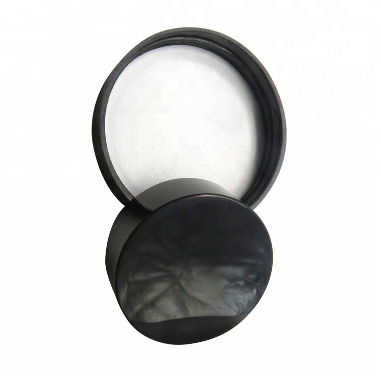 4oz 120ml Cobalt Blue Cream Jar Glass Cosmetic Jar with Black Plastic Lid