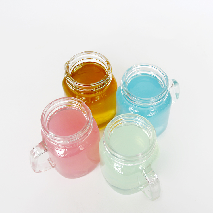 4oz 120ml Empty Glass Mason Jar Mug With Handle For Juice Ice Cream Drinking Jars With Lid