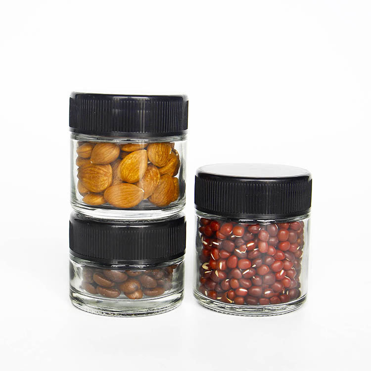 4oz 120ml Glass Jar with Child Proof Plastic Screw Lid Wide Mouth Glass Jars