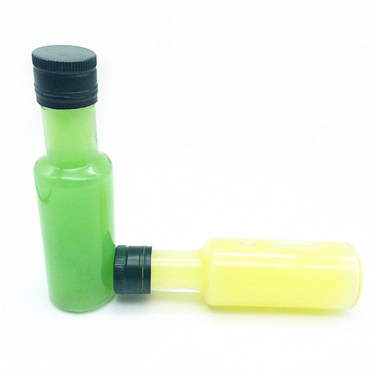 4oz 120ml Wholesale sealed hot sauce woozy glass oil bottle with screw cap