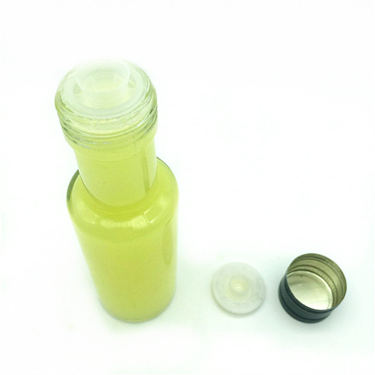 4oz 120ml Wholesale sealed hot sauce woozy glass oil bottle with screw cap