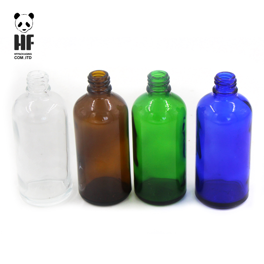 4oz 120ml clear green amber blue color serum empty boston glass bottle with best prices