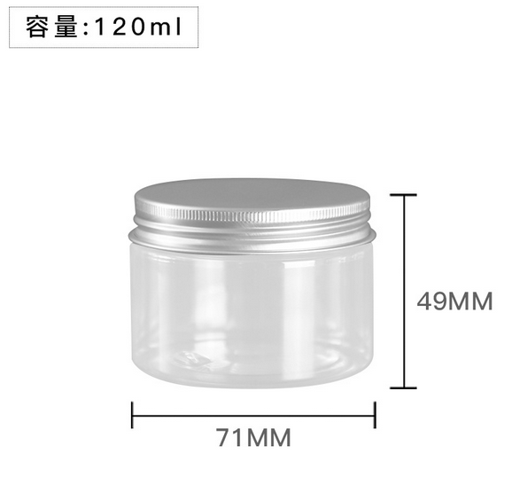 4oz 120ml clear plastic jars with lids for cream