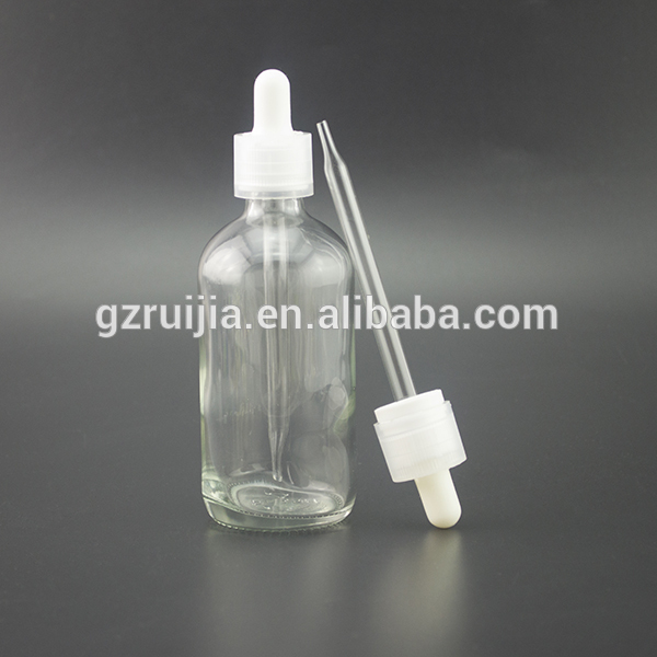 4oz 120ml spray pump boston round glass dropper bottle