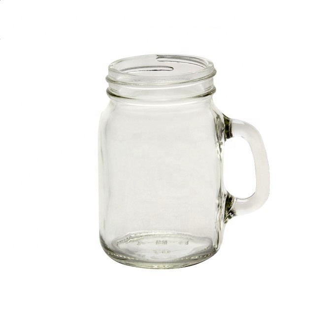 4oz 125ml clear high flint mini candy jam sauce honey glass jar with handle and lid for wedding favor party