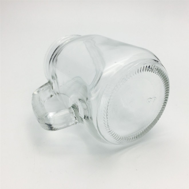 4oz 125ml clear high flint mini candy jam sauce honey glass jar with handle and lid for wedding favor party