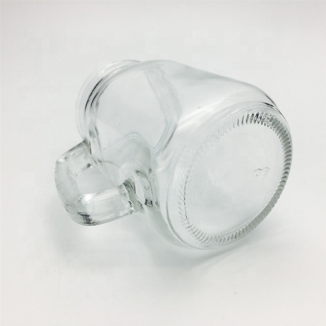 4oz 125ml clear high flint mini candy jam sauce honey glass jar with handle and lid for wedding favor party