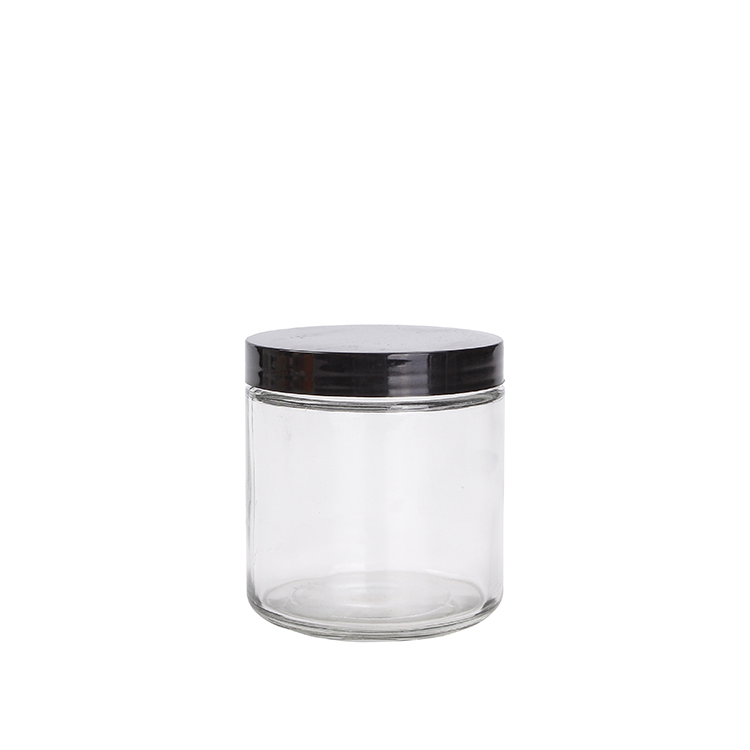 4oz 12oz 16oz Straight Side Glass Jar For Food Storage With Lids