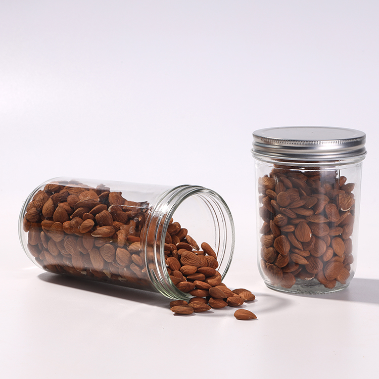 4oz 16oz Taper Shape Glass Mason Jar Wide Mouth Glass Canning Jar For Food Storage With Lids