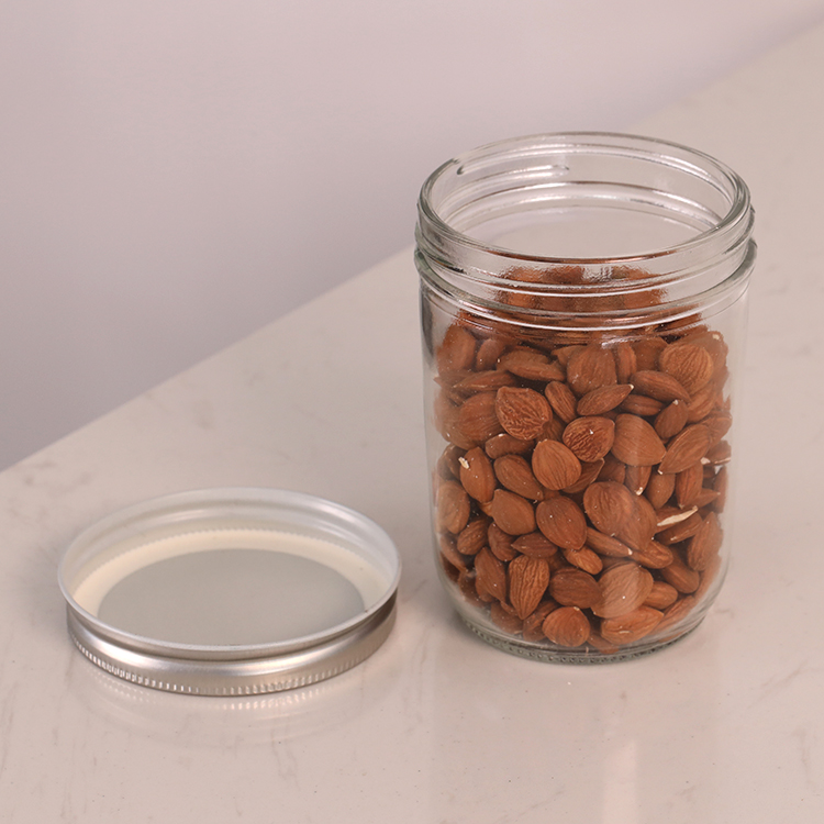 4oz 16oz Taper Shape Glass Mason Jar Wide Mouth Glass Canning Jar For Food Storage With Lids