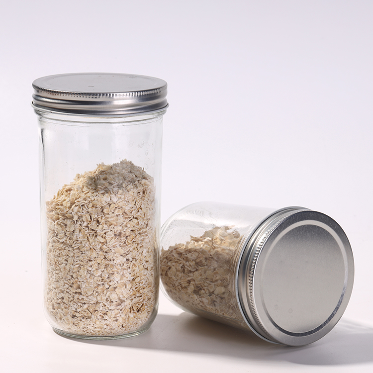 4oz 16oz Taper Shape Glass Mason Jar Wide Mouth Glass Canning Jar For Food Storage With Lids