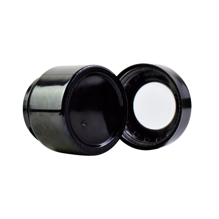 4oz 1oz 2oz custom logo child resistantl Magnifying lid proof container glass jar printed cap jar packaging