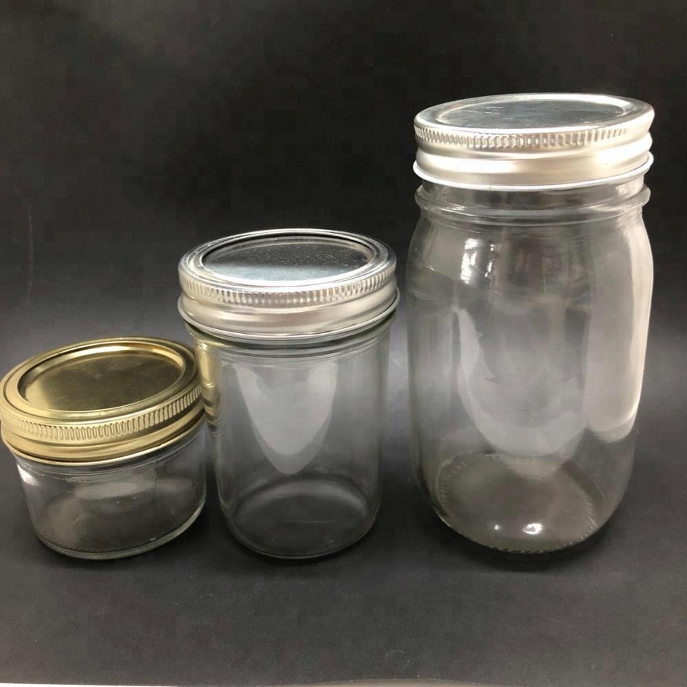 4oz 240ml 8oz 10oz 12oz 16oz 32oz China made 2 pieces tinplate screw lid mason canning jar