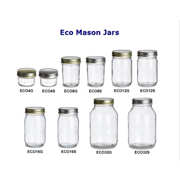4oz 240ml 8oz 10oz 12oz 16oz 32oz China made 2 pieces tinplate screw lid mason canning jar