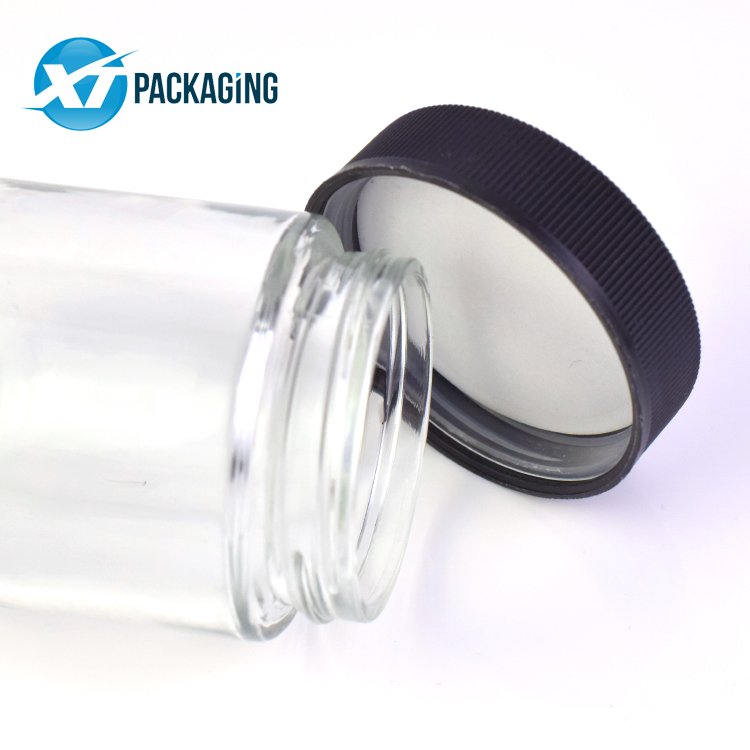 4oz 5oz custom logo child resistant 180ml child proof container glass jar printed lid hemp bottle packaging