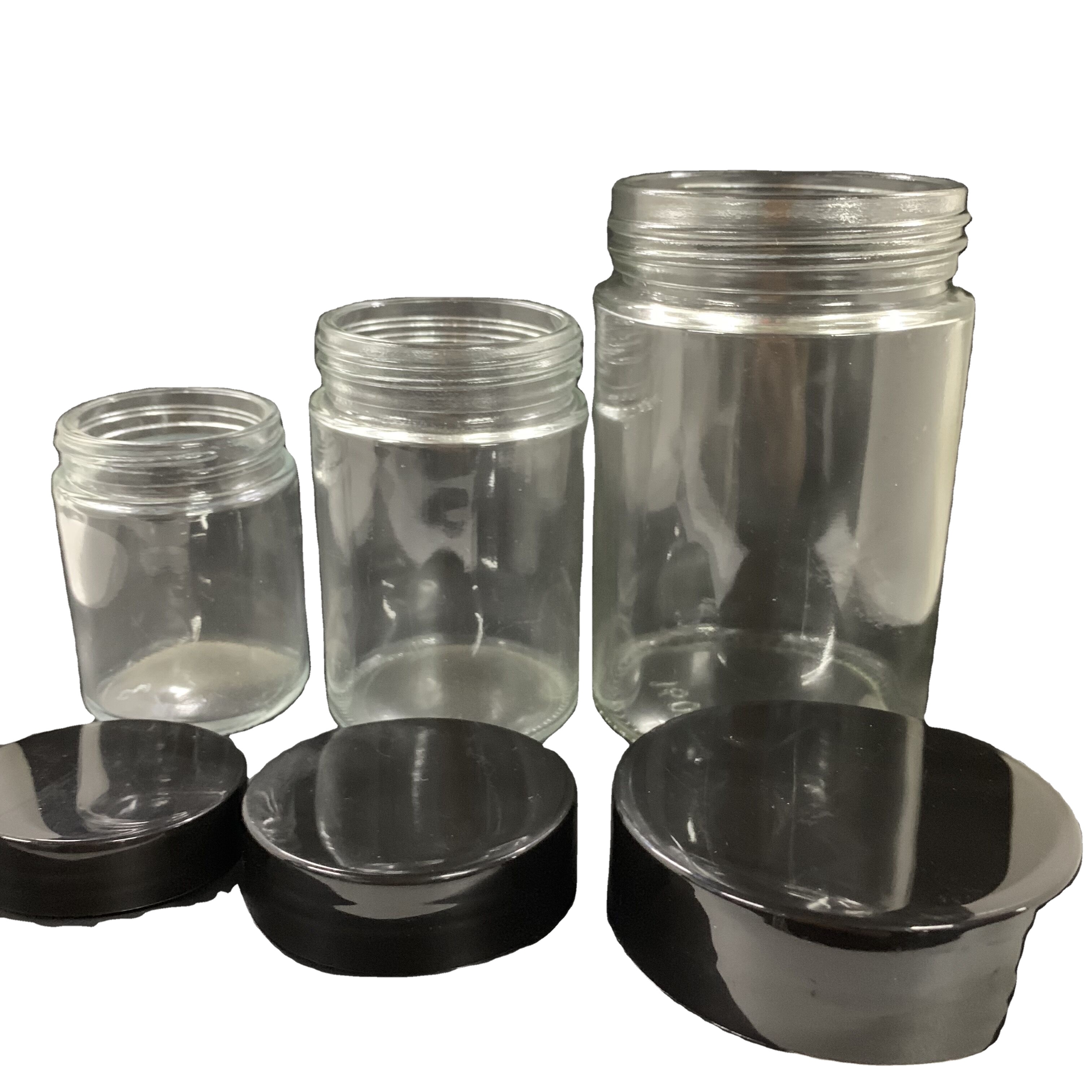 4oz 6oz 8oz 16oz Glass Jar with Lids Food Storage Jar