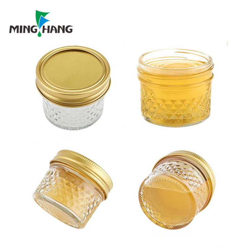 4oz 8ounce Wide Mouth Empty Clear Glass Mason Jars With Airtight lids and Bands For Canning