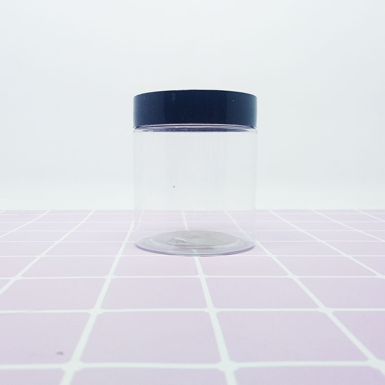 4oz 8oz 100ml 120ml 200ml 250ml  Clear Plastic PET Jar  with black plastic lid