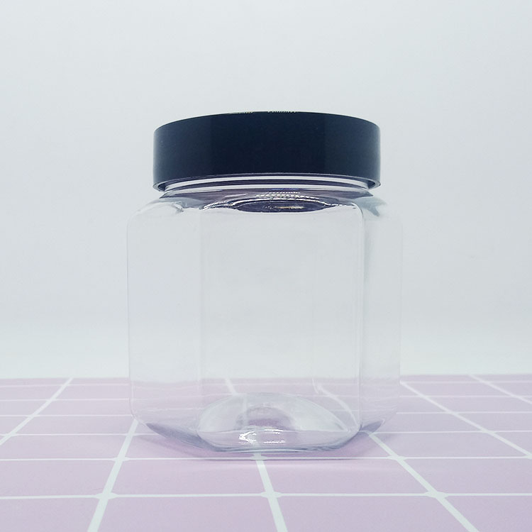 4oz 8oz 100ml 120ml 200ml 250ml Clear Plastic PET Jar with black plastic lid
