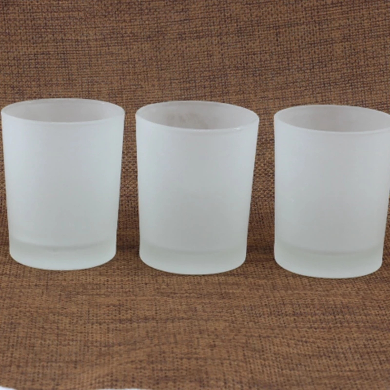 4oz 8oz 10oz 14oz white black frosted Glass candle Jars With wooden lid for scented candle