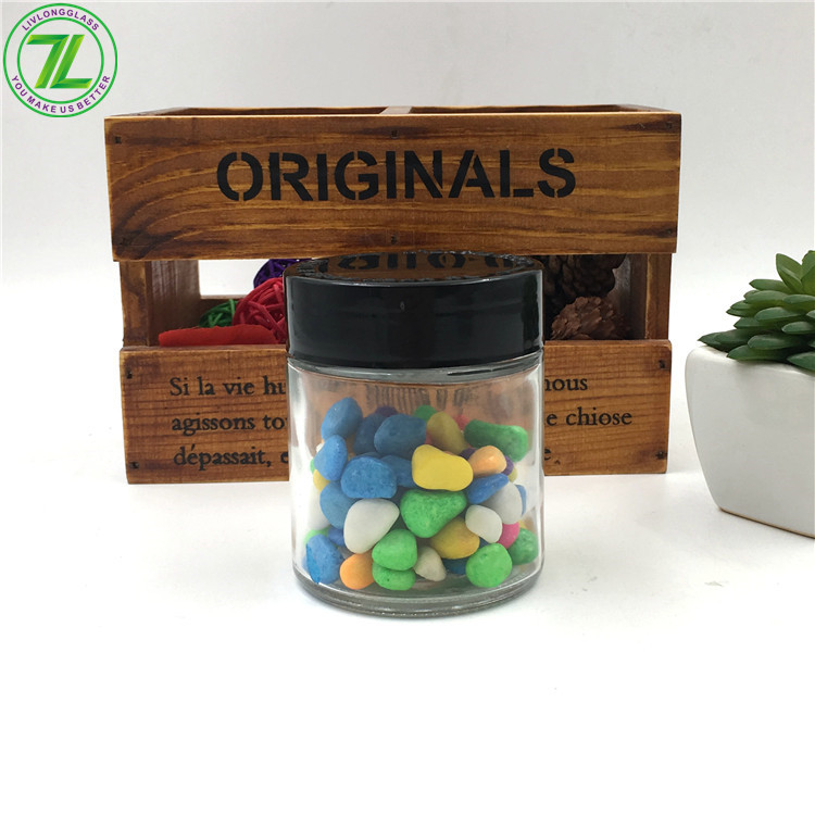 4oz 8oz 120ml 240ml Glass Child Proof Jar Straight Sided Glass Weeds Jar With Child Resistant Lid