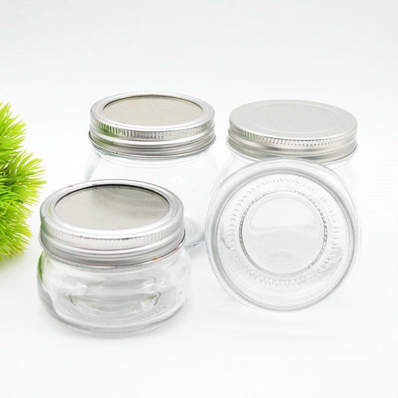 4oz 8oz 120ml 250ml Food Storage Jar Round - Storage Container for Kitchen Canning Cereal,Pasta,Sugar,Beans,Spice