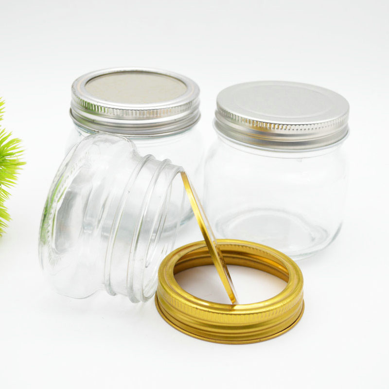 4oz 8oz 120ml 250ml Food Storage Jar Round - Storage Container for Kitchen Canning Cereal,Pasta,Sugar,Beans,Spice