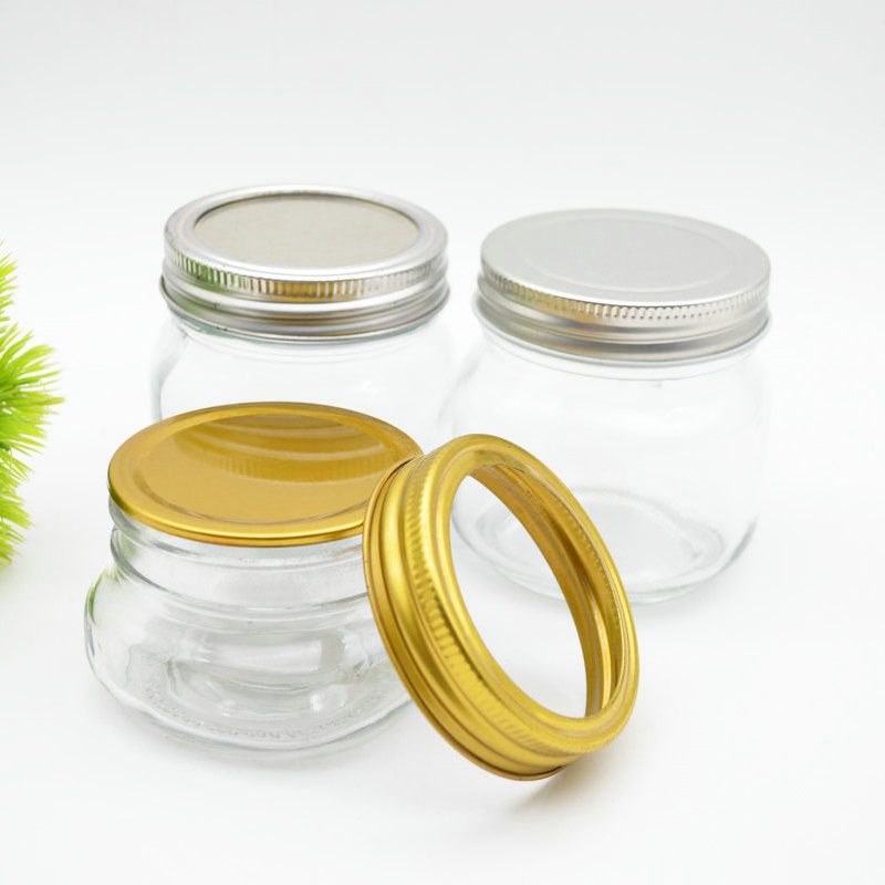 4oz 8oz 120ml 250ml Food Storage Jar Round - Storage Container for Kitchen Canning Cereal,Pasta,Sugar,Beans,Spice