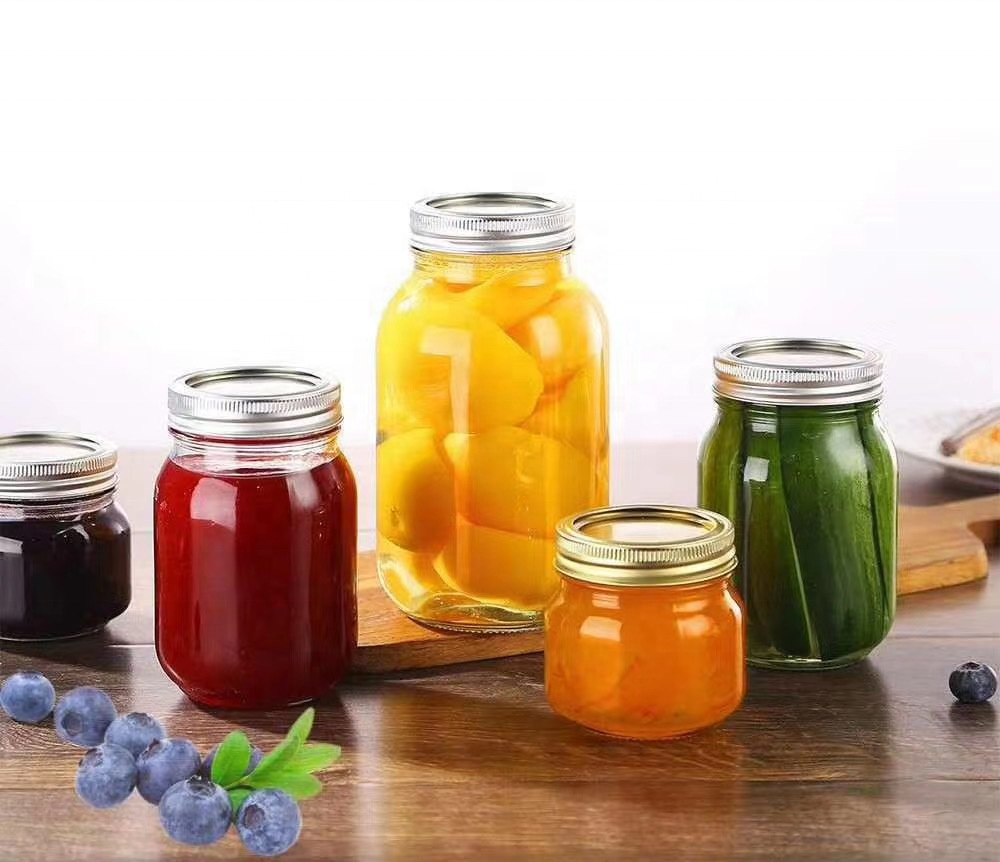 4oz 8oz 12oz 16oz 32oz 100ml 200ml 300ml 400ml 500ml glass mason jar jam container jars