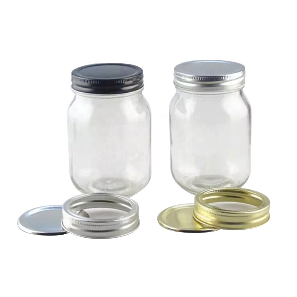 4oz 8oz 12oz 16oz 32oz width mouth glass jelly jar Hermetic jam mason jar with lids and bands