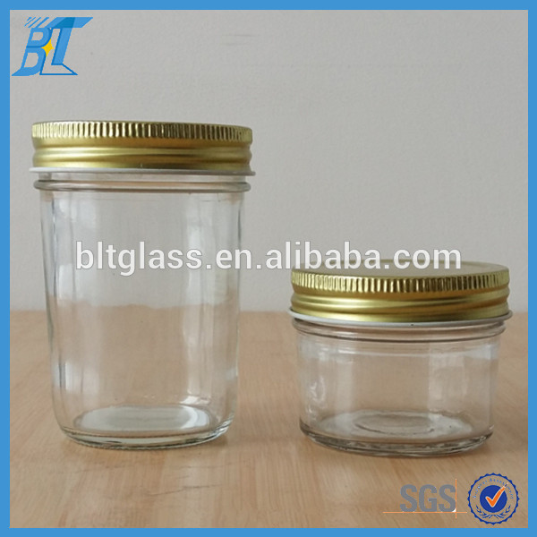 4oz 8oz 12oz wide mouth mason jar, tapered Glass Jar for food canning