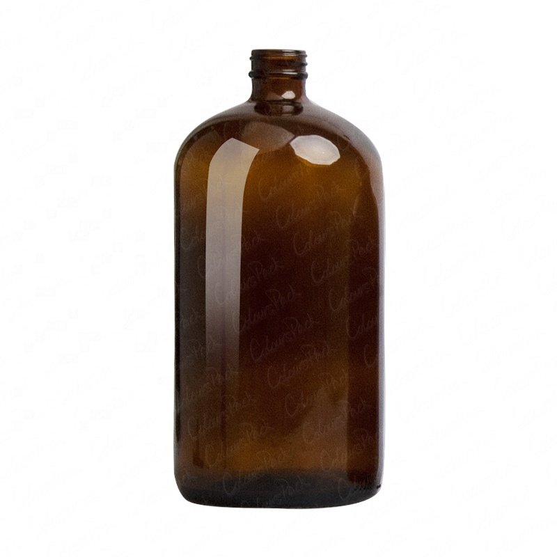 4oz 8oz 16oz 32oz empty green blue clear amber boston round glass bottle