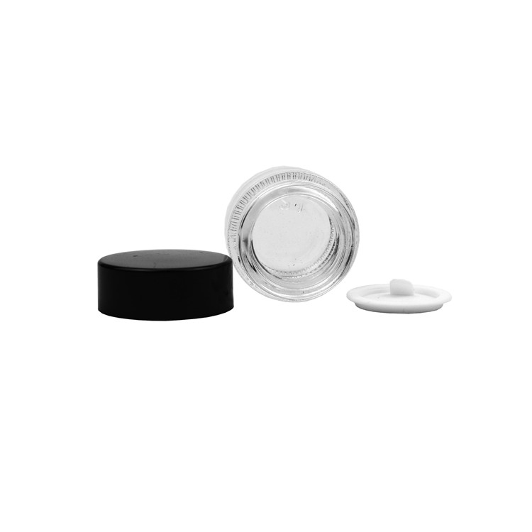 4oz 8oz clear glass cream jar custom printing silk screen logo and hot stamping logo