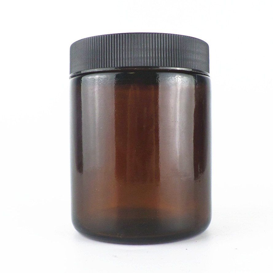 4oz 8oz wide mouth amber glass jar 50ml 60ml 120ml for cosmetic cream