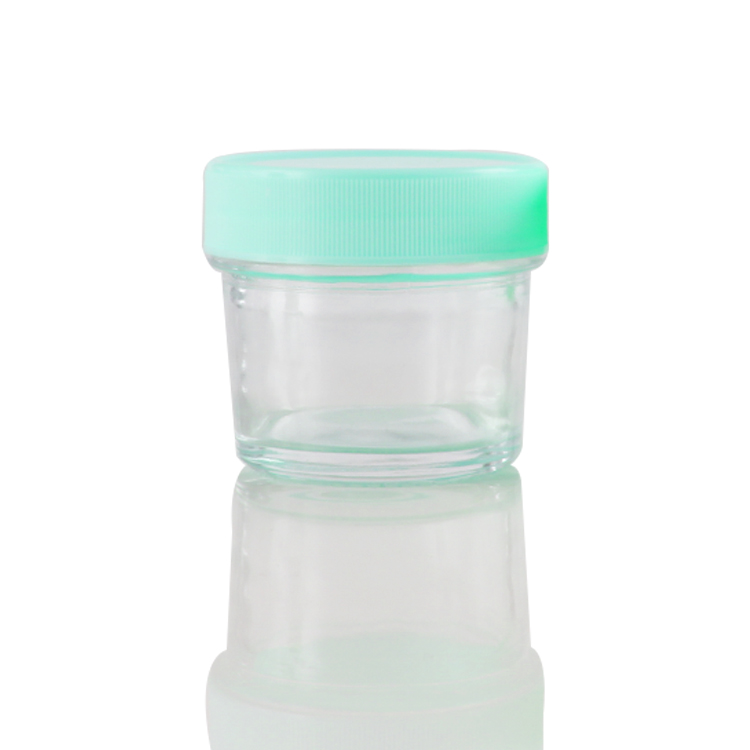 4oz Baby Food Storage Mason Glass Jar with Colorful Plastic Screw Lid