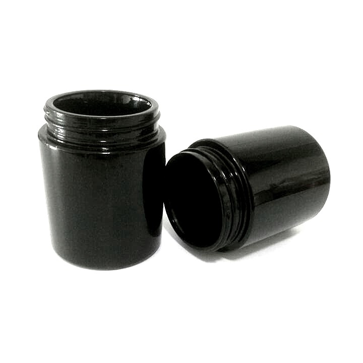 4oz Child resistant black glass jar with CR lid