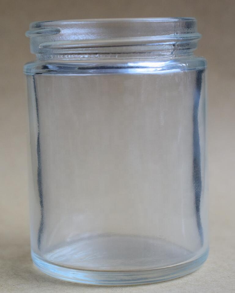 4oz Clear Glass Jar Bottle with child resistant cap for weed flower storage container