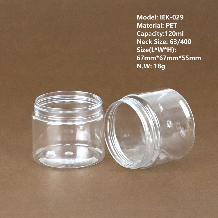 4oz Cosmetic Cream Jar PET Plastic Container