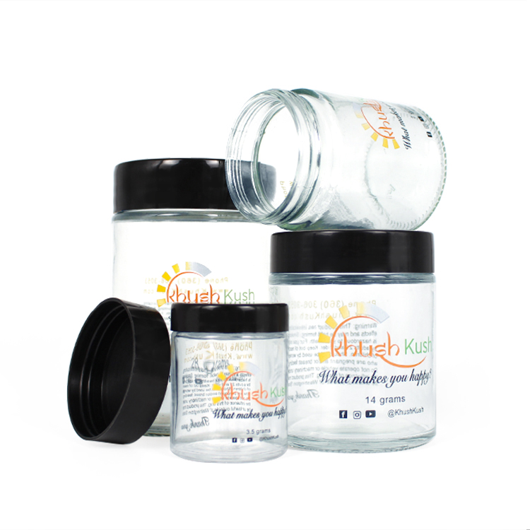 4oz Cylinder Transparent Glass Jar For Cosmetic Packing