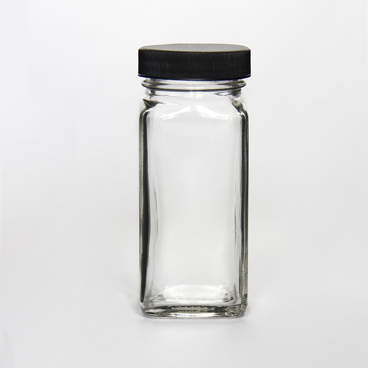 4oz Empty Square Spice Bottles Shaker Lids and Airtight Metal Caps Chalk Marker and Silicone Collapsible Funnel Included