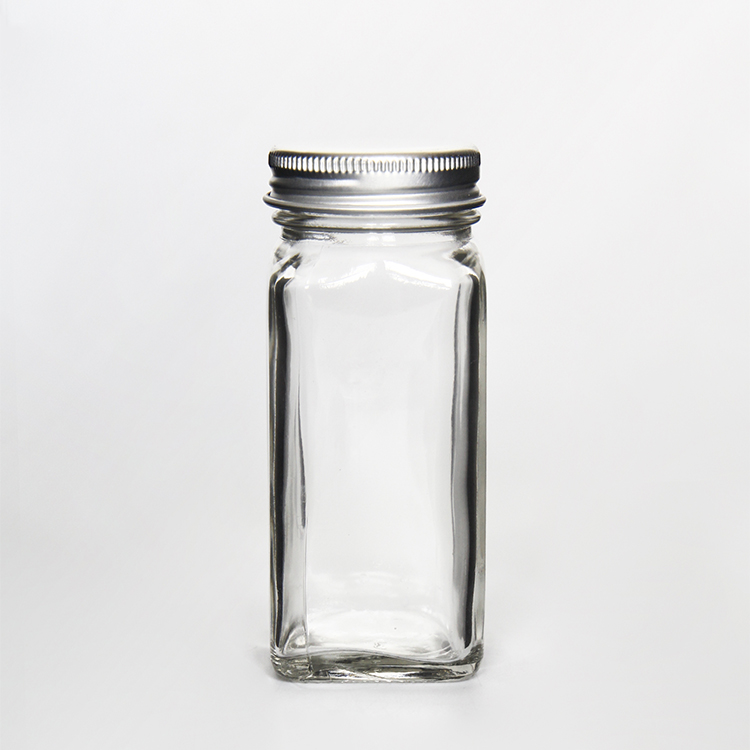 4oz Empty Square Spice Bottles Shaker Lids and Airtight Metal Caps Chalk Marker and Silicone Collapsible Funnel Included