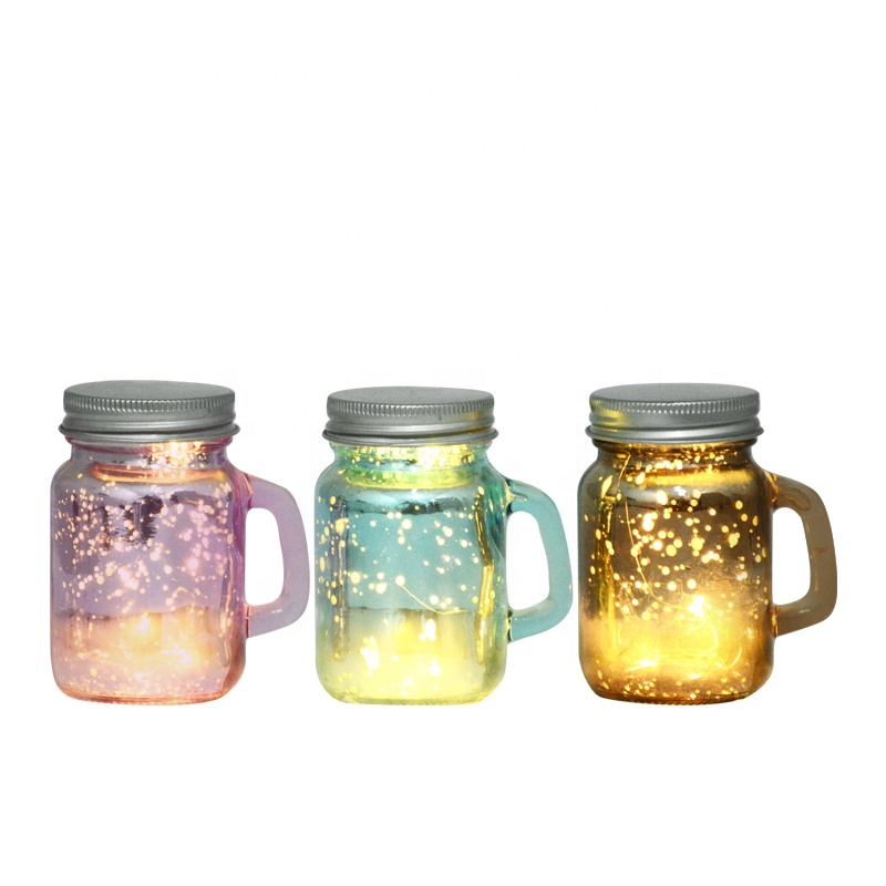 4oz Mini Glass Mason Jar with Led Light