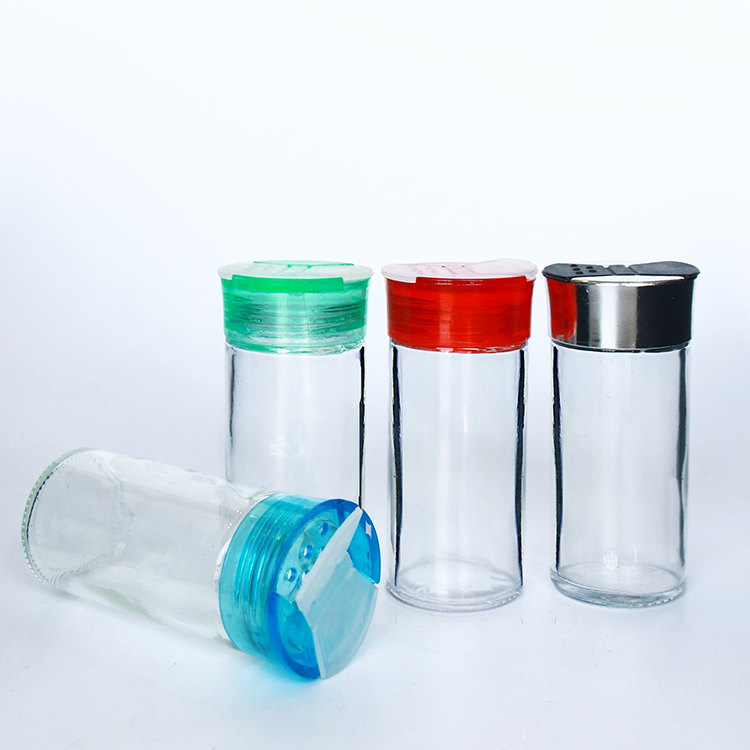 4oz Round Glass Shaker Jar with Double Flap Top Lid