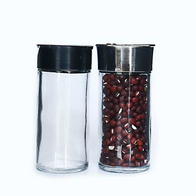 4oz Round Glass Shaker Jar with Double Flap Top Lid