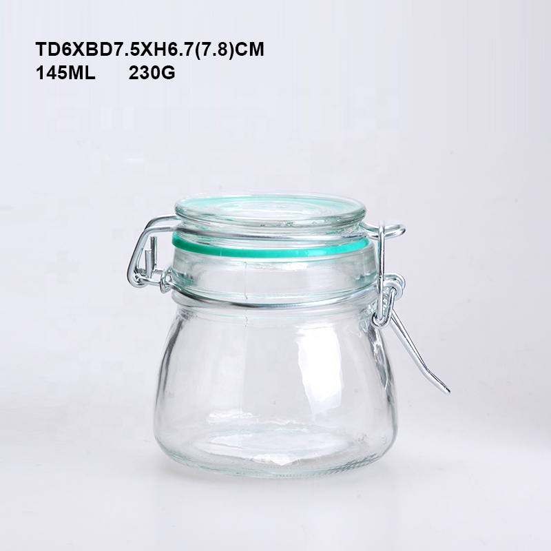 4oz Round Glass Storage Jar with Clip Lid