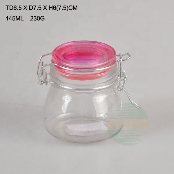 4oz Round Glass Storage Jar with Clip Lid